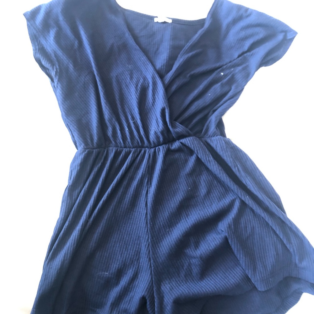 Ribbed navy romper from urban outfitters